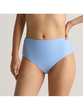 NWT QUINCE Italian High-Rise Bikini Bottom Small Clear Blue Sky 1841
